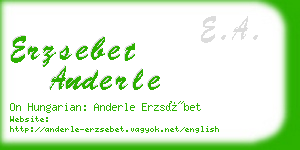 erzsebet anderle business card